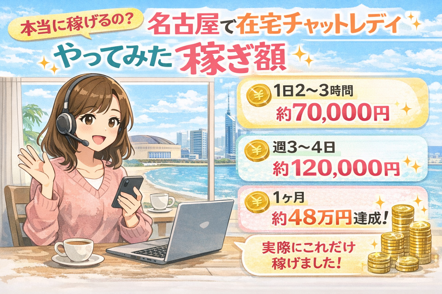 名古屋で在宅チャットレディやってみた|主婦でも月5〜15万円は本当に可能?リアル体験談